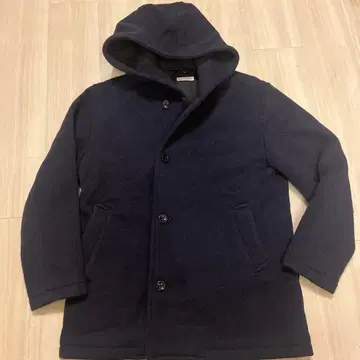 네이비 하프 코트