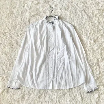 SINME 신메 스칼라 자수 셔츠 M 코튼 100% 긴팔