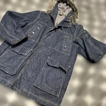 다크 데님 후드 자켓