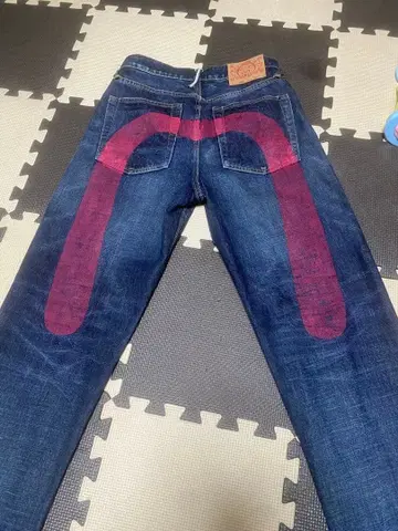 빨간색 라인 데님 팬츠 사이즈 30