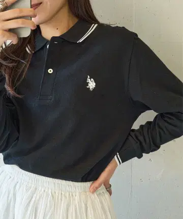 [ U.S. POLO ASSN. ] 팁 라인 롱 슬리브 피케 셔츠