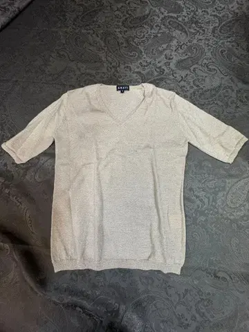 [ 컨디션 최상 ] ANAYI 고급 라메 믹스 V넥 반팔 니트 M