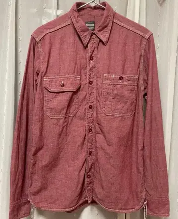 모모타로 진스 Momotaro Jeans 빨간색 긴팔 셔츠 46