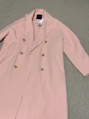 N.O.R.C 핑크 더블 브레스트 코트