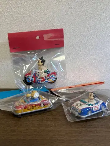 [ 쇼와 레트로 ] 철완 아톰 양철 미니카 3개 세트