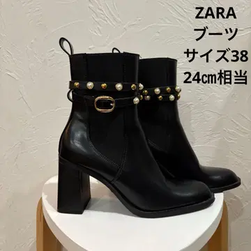 ZARA 부츠 숏부츠 펄 사이즈 24cm 38