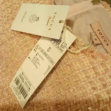 택 포함 새상품 TOCCA 2024년 트위드 원피스 0 핑크