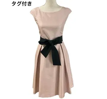 택 포함 마리에 슬리브리스 플레어 원피스 무릎 기장