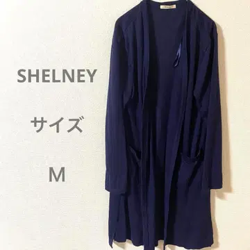 SHELNEY 네이비 롱 가디건 포켓 부착