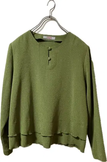 시선당 블라우스 크레이프 원단 그린