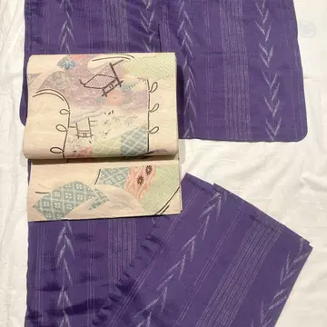 아름다운 보라색 버드나무 줄무늬 얇은 옷, 단의로도 착용 가능