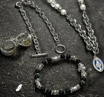 남성 패션 목걸이 팔찌 반지 스트릿 빈티지 코디 가을/겨울