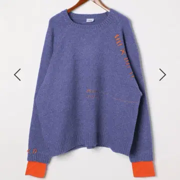 니코앤드 be with M 배색 돌 풀오버 블루