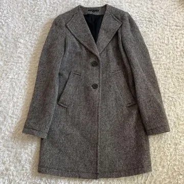 [ theory ] 더블 버튼 체스터 코트 그레이 계열