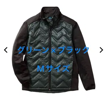 [ 새상품 ] 워크맨 MIX 다운 크로스 쉴드 자켓 M 그린 x 블랙