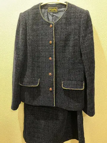 다크 블루 트위드 포멀 슈트