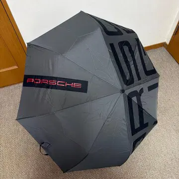 [ 희귀 레어 포르쉐 정품 ] Porsche 접이식 우산 그레이 로고