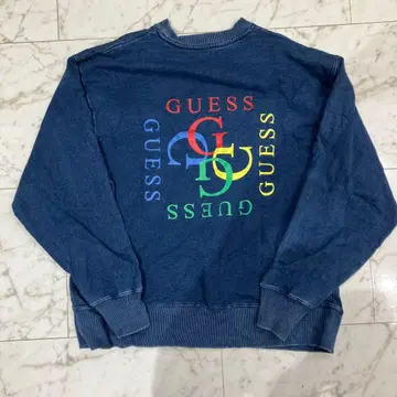 GUESS 다크 블루 맨투맨