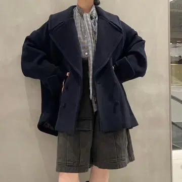 IENA LA BOUCLE 파일 울 헤링본 P 코트