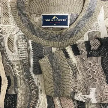 CARLO ALBERTO 기하학 패턴 니트 XL