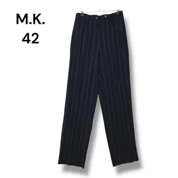 엠케이 슬랙스 블랙 42 이탈리아제 스트라이프 오피스