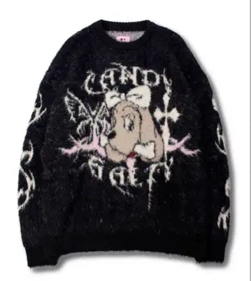 푹신푹신 다크 캔디 니트 블랙 갈피