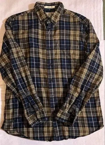 아웃도어 L.L.Bean 플란넬 셔츠 네이비 계열 체크 빈티지