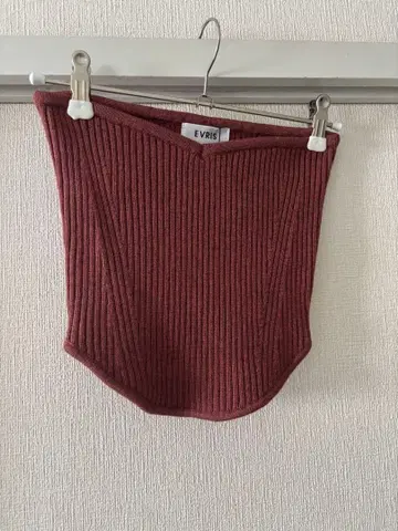 새상품 EVRIS 니트 베어탑 오렌지 FREE