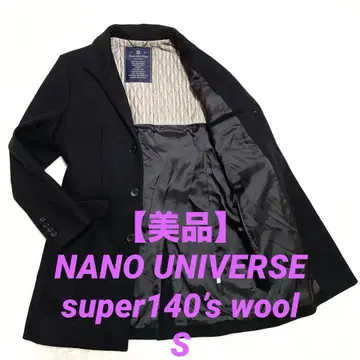 [새상품급] 나노 유니버스 super140's 체스터 코트 블랙 S