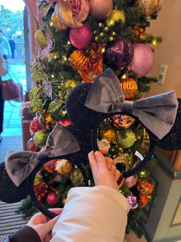 디즈니 미니 머리띠 벨로아 트위드