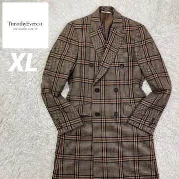 영국 초고급 티모시 에베레스트 더블 브레스트 체스터 코트 XL