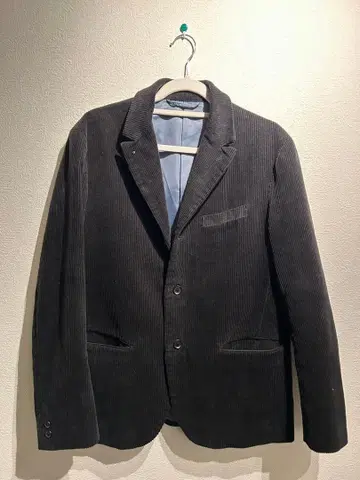 코듀로이 테일러드 자켓 블랙