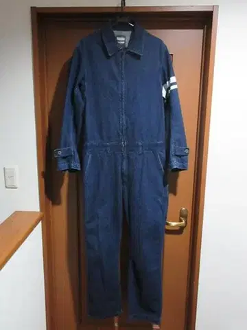 MOMOTARO 모모타로 진스 다크 네이비 데님 츠나기 올인원 점프수트