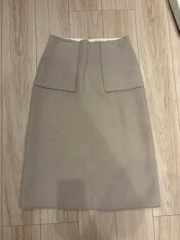 리버서블 롱 스커트 더스티 퍼플 화이트