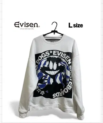 Evisen 그래픽 맨투맨 L 사이즈 남성용