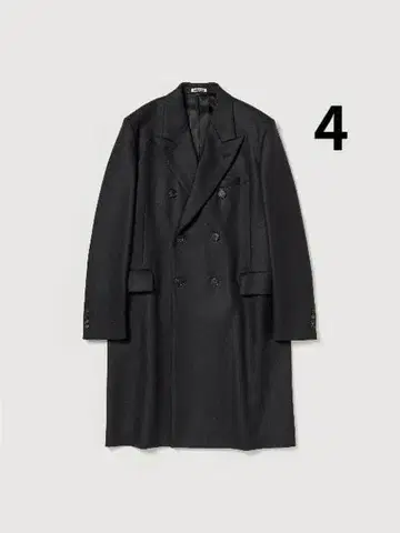 AURALEE LIGHT MELTON CHESTERFIELD COAT