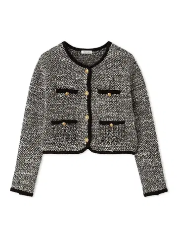 fray i.d 믹스 트위드 니트 가디건