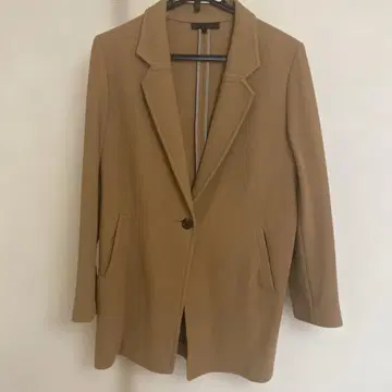 [ UNTITLED ] 빅 사이즈 44 카멜 노카라 체스터 코트