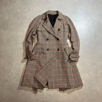 폴스미스 BLACK LABEL 롱 코트 더블 울 체크 무늬