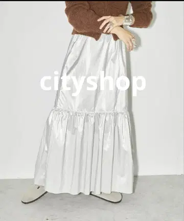 CITYSHOP 스커트 METALLIC TIERED 스커트