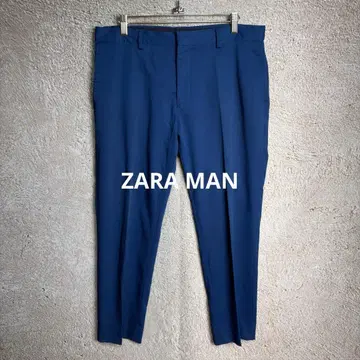 ZARA MAN 슬랙스 팬츠 블루 EUR40 테이퍼드 깔끔한