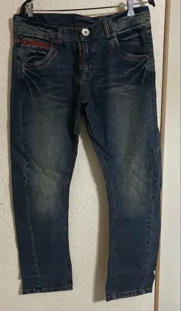 andit 다크 블루 슬림 핏 데님