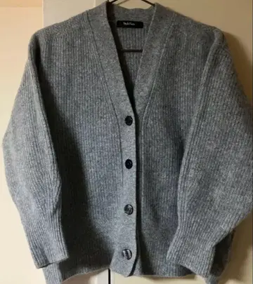 벨메종 스타일 노트 그레이 가디건 캐시미어 혼방