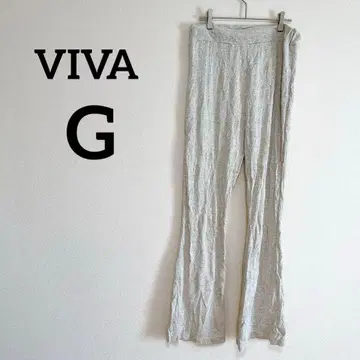 1점 VIVA [ G ] 그레이 와이드 팬츠 여성용 팬츠 심플