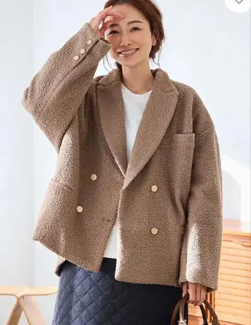 Myu 부클레 오버 사이즈 자켓 코트