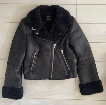 bershka 무스탕 자켓 더블 라이더 자켓 보아 자켓