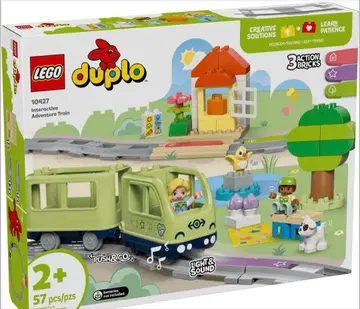 상자, 설명서 포함, 모든 부품 완비 LEGO 듀플로의 마을 모험 기차