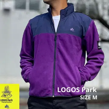 LOGOS Park 양이온 플리스 풀집업 자켓 M 퍼플 택 포함 새상품