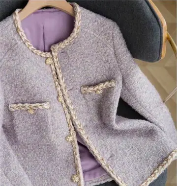 라벤더 노카라 자켓