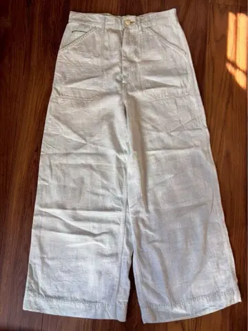 라이트 그레이 와이드 팬츠 하이웨스트